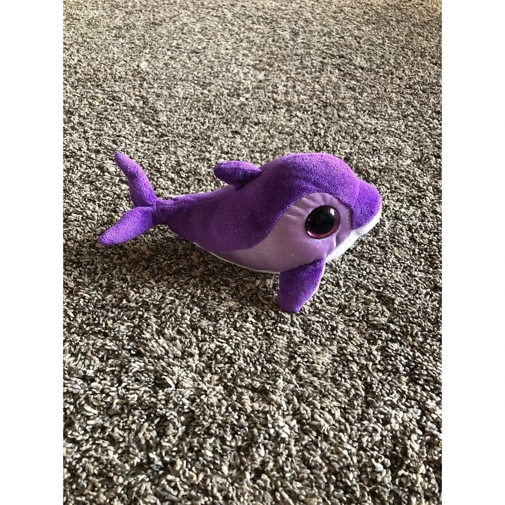 TY Beanie Boos FLIPS DOLPHIN‎ Purple Plush 8